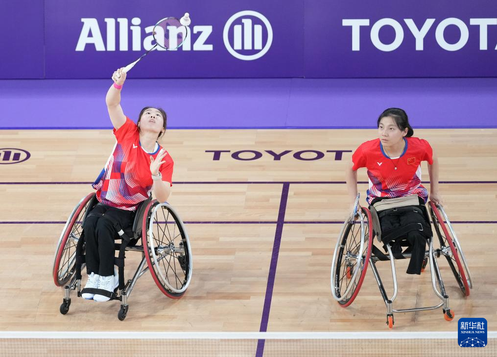 羽毛球——女子双打WH1-WH2级决赛：刘禹彤/尹梦璐夺冠